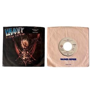 DEVO Whip It & Working In The Coal Mine 45 RPM Vinyl Records Heavy Metal Sleeve